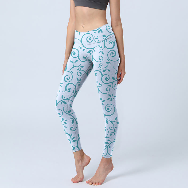 Leggings de yoga para mujer con estampado de Buddha Stones - Azul cielo claro - US18，UK/AU22，EU50 (4XL) - image 1