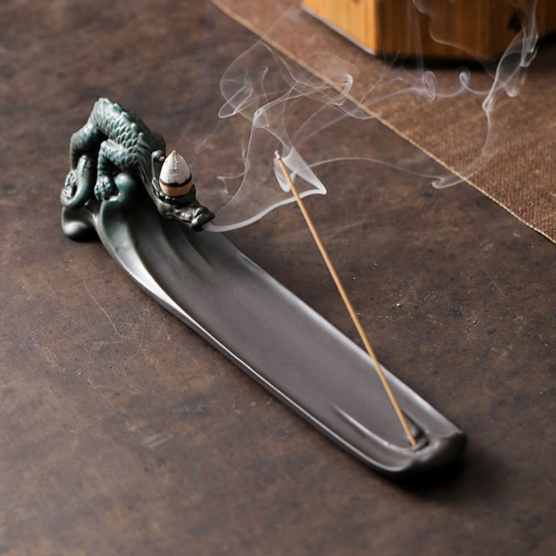 Quemador de incienso de cerámica con forma de conejo, luna y Buddha Stones, PiXiu, para curación de montañas - image 10