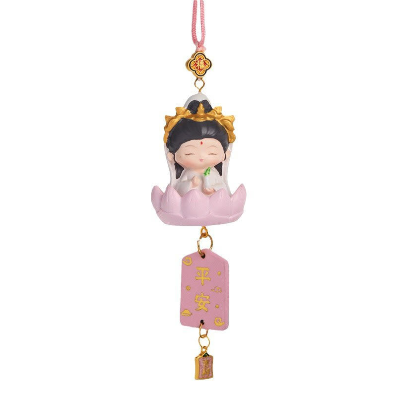 Buddha Stones Loto Avalokitesvara Buda Fu Personaje Riqueza Decoración Colgante para Coche
