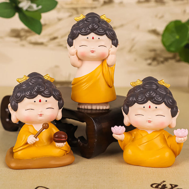 Estatua de resina de Buddha Stones Amitabha con loto para meditación y piedras de Buda, decoración del hogar con compasión - image 10