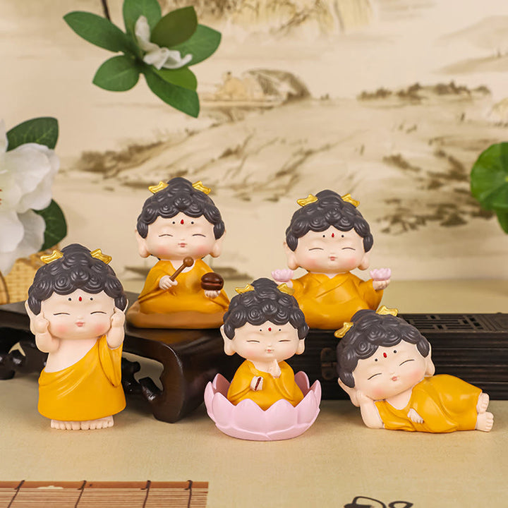Estatua de resina de Buddha Stones Amitabha con loto para meditación y piedras de Buda, decoración del hogar con compasión - image 17