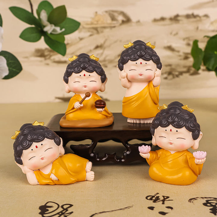 Estatua de resina de Buddha Stones Amitabha con loto para meditación y piedras de Buda, decoración del hogar con compasión - image 19