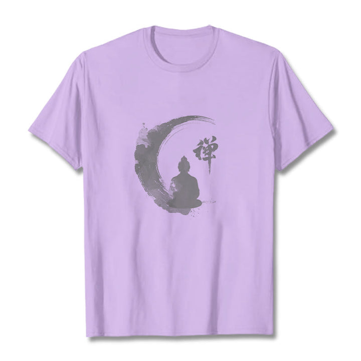 Camiseta de algodón con estampado de Buddha Stones de Buda - Ciruela - 2XL - image 15