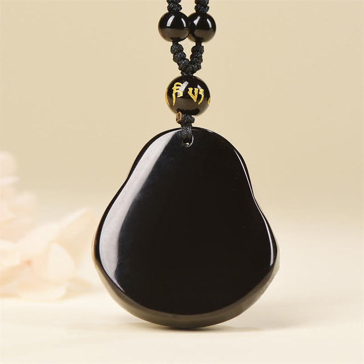 Piedras de Buda Obsidiana Negra Natural Hielo Obsidiana Colgante de Purificación de Buda Sonriente