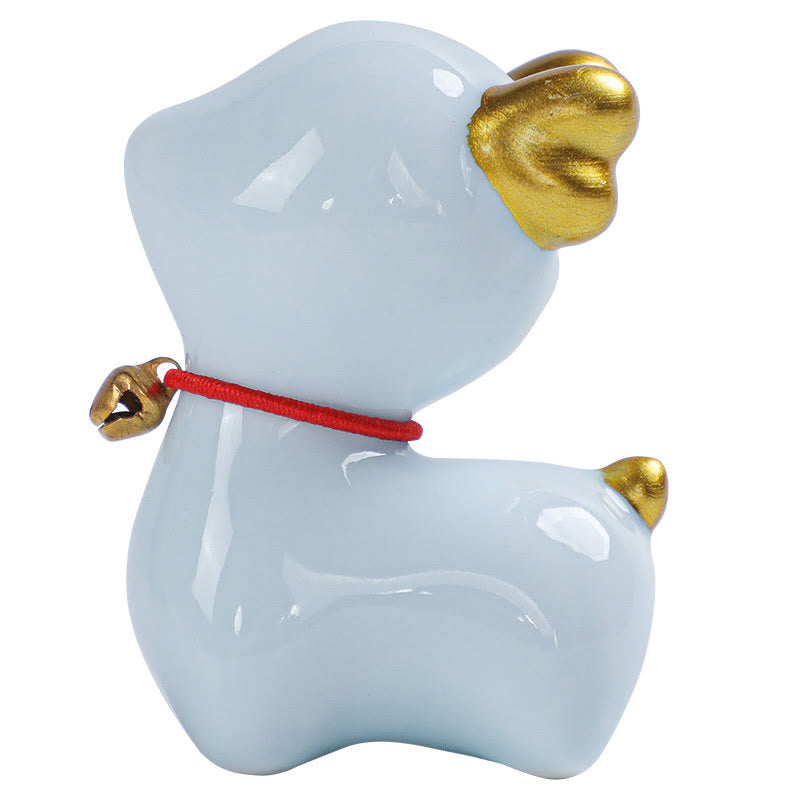 Figura decorativa de cerámica para escritorio del hogar con forma de ciervo en miniatura con Buddha Stones - image 17