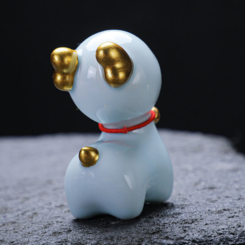 Figura decorativa de cerámica para escritorio del hogar con forma de ciervo en miniatura con Buddha Stones - image 10