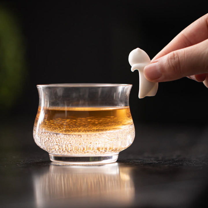 Figura decorativa de cerámica para escritorio del hogar con forma de gato blanco colgante de Buddha Stones - image 7