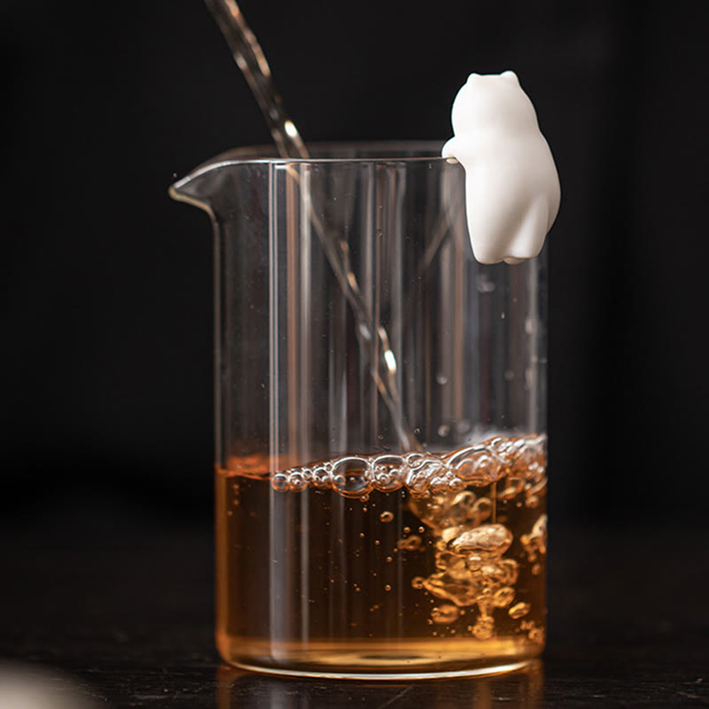 Figura decorativa de cerámica para escritorio del hogar con forma de gato blanco colgante de Buddha Stones - image 9