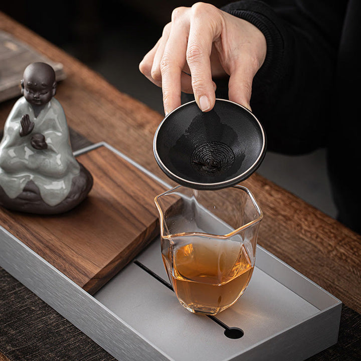 Colador de cerámica con forma de monje zen y piedras de Buddha Stones , accesorio para té, figurita decorativa para el hogar - image 17