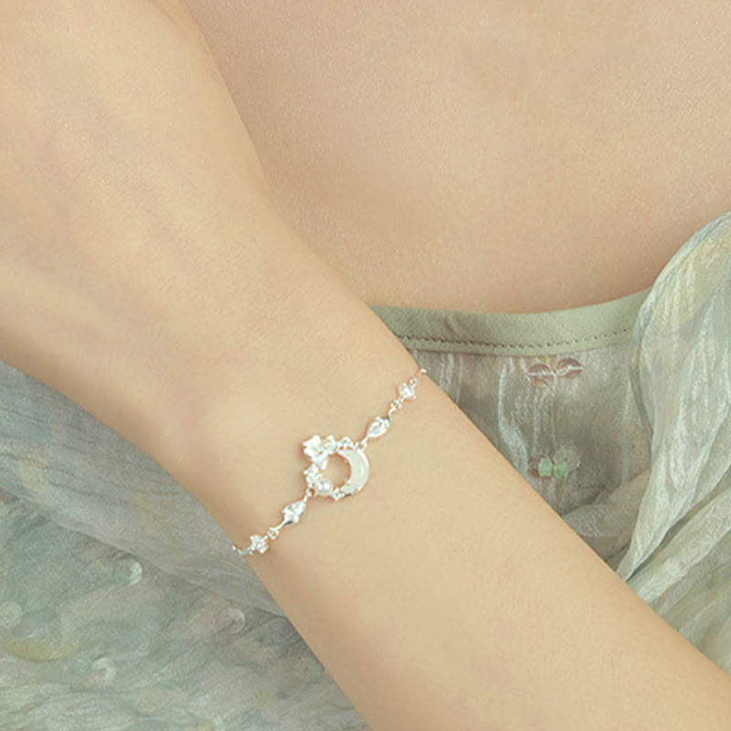 Pulsera de plata de ley 925 con circonita cúbica, perla y loto con jade hetiano y Buddha Stones