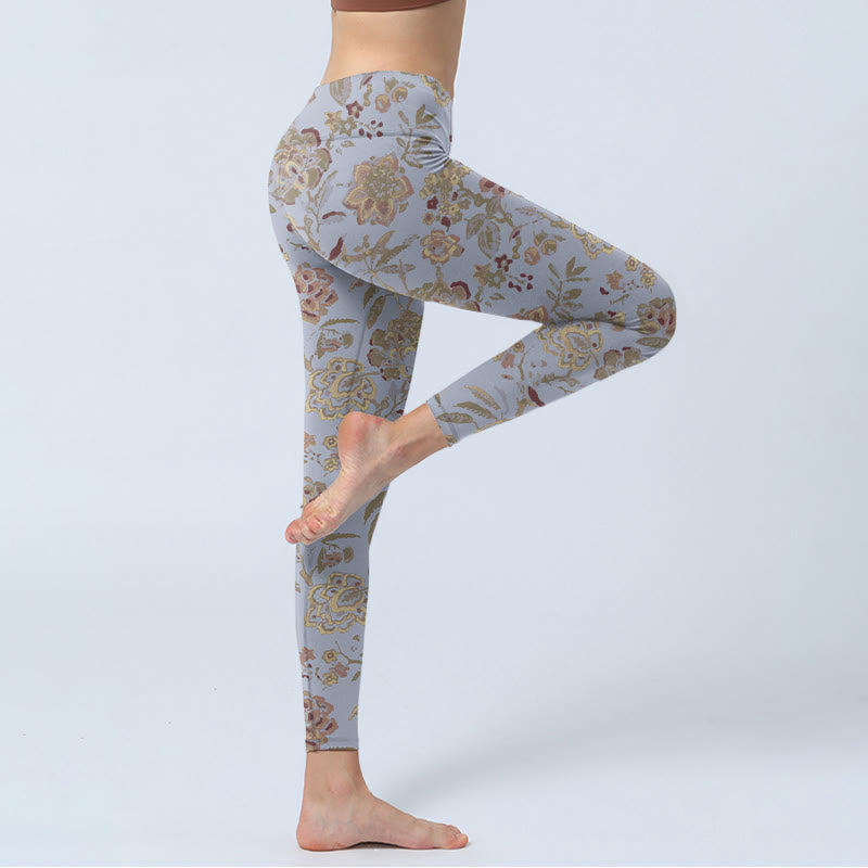 Leggings de yoga para mujer con estampado de flores, Buddha Stones - image 3