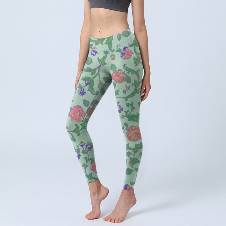 Leggings de yoga para mujer con estampado de Buddha Stones - Verde mar oscuro - US18，UK/AU22，EU50 (4XL) - image 1
