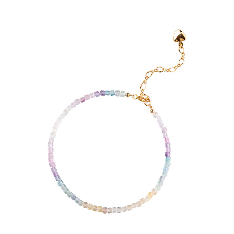 Pulsera de cobre chapada en oro de 14 k con cuentas ultrafinas de fluorita de 2,5 mm y Buddha Stones