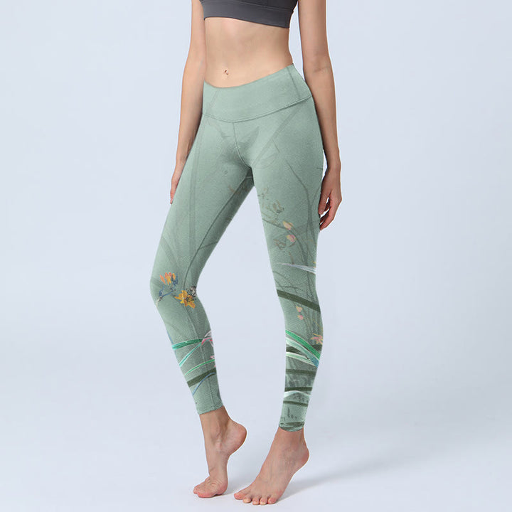Leggings de yoga para mujer con estampado de Buddha Stones - Aguamarina medio - US18，UK/AU22，EU50 (4XL) - image 0