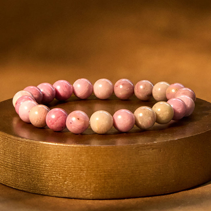 Pulsera de relaciones curativas con rodonita y Buddha Stones