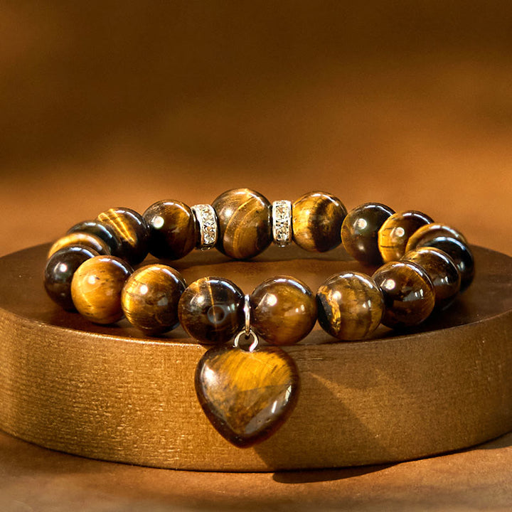 Pulsera de equilibrio con forma de corazón de amor y aventurina verde y varios Buddha Stones
