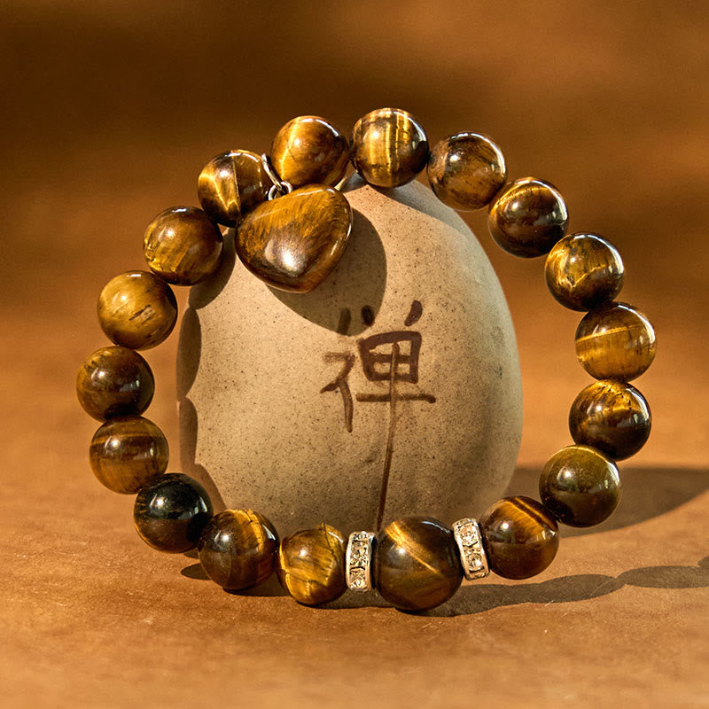 Pulsera de equilibrio con forma de corazón de amor y aventurina verde y varios Buddha Stones