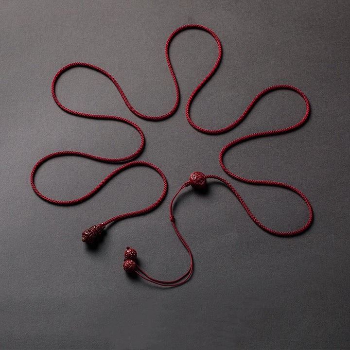 Cadena para el vientre con hilo rojo y bendición calmante con forma de calabaza del zodíaco chino y Buddha Stones