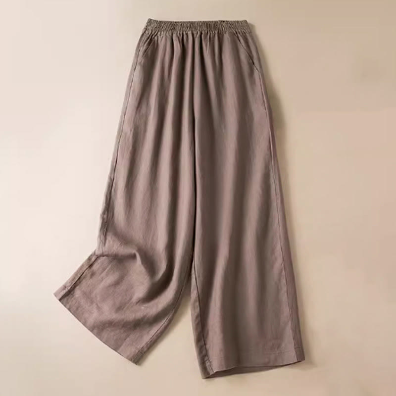 Pantalones anchos de mujer con bolsillos, de color liso y estampado de Buddha Stones. - Perú - US12, UK/AU16, EU44 (3XL) - image 15