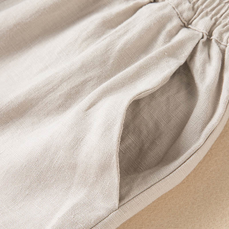 Pantalones anchos de mujer con bolsillos, de color liso y estampado de Buddha Stones. - image 23