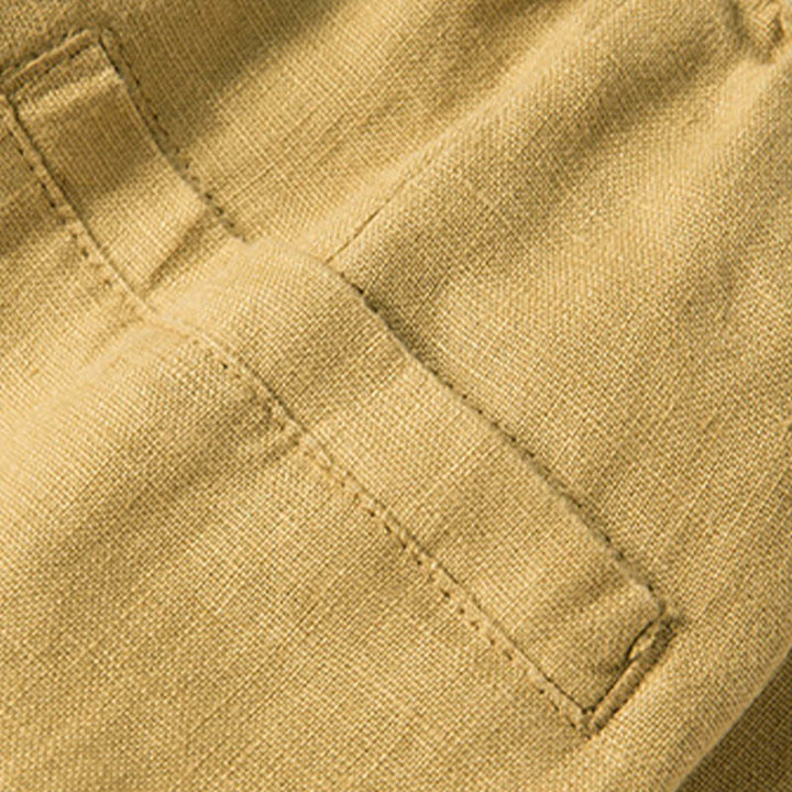 Pantalones anchos de mujer con bolsillos, de color liso y estampado de Buddha Stones. - image 29