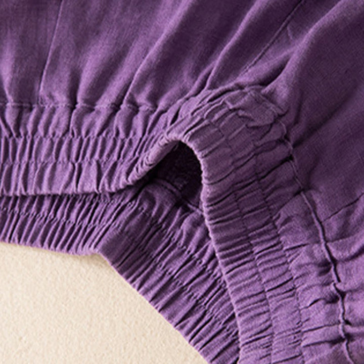 Pantalones anchos de mujer con bolsillos, de color liso y estampado de Buddha Stones. - image 10