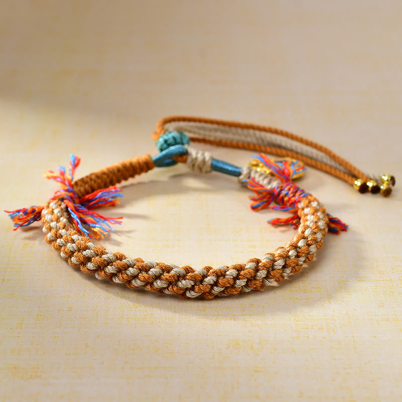Pulsera de protección ajustable con Buddha Stones y cuerda de colores tibetanos de la diosa Zakiram de la riqueza
