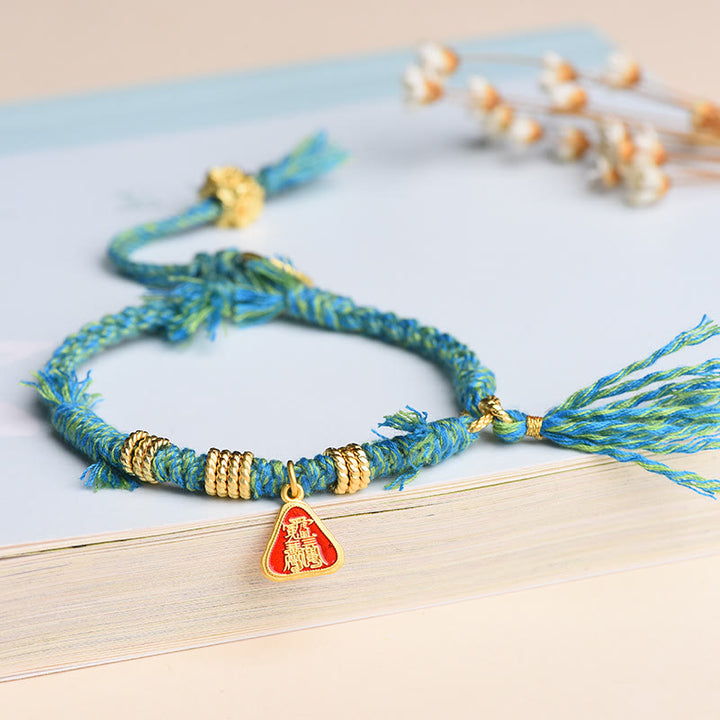Pulsera de protección con borlas de flores y Buddha Stones de la diosa de la riqueza tibetana Zakiram