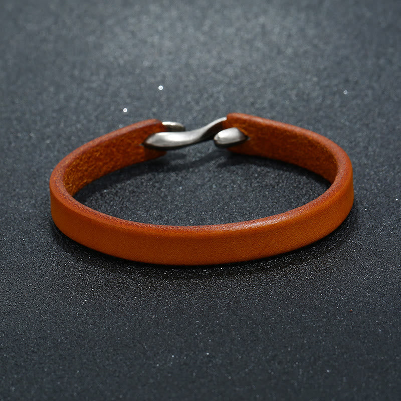 Pulsera de cuero vintage con hebilla de resistencia simple y Buddha Stones