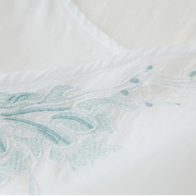 Camisa de lino y algodón con mangas tres cuartos y diseño de plantas bordadas para mujer con Buddha Stones - image 11