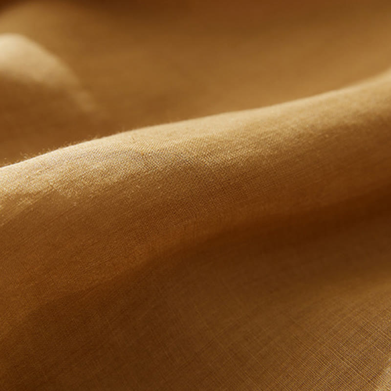 Camisa de lino y algodón con mangas tres cuartos y diseño de plantas bordadas para mujer con Buddha Stones - image 19