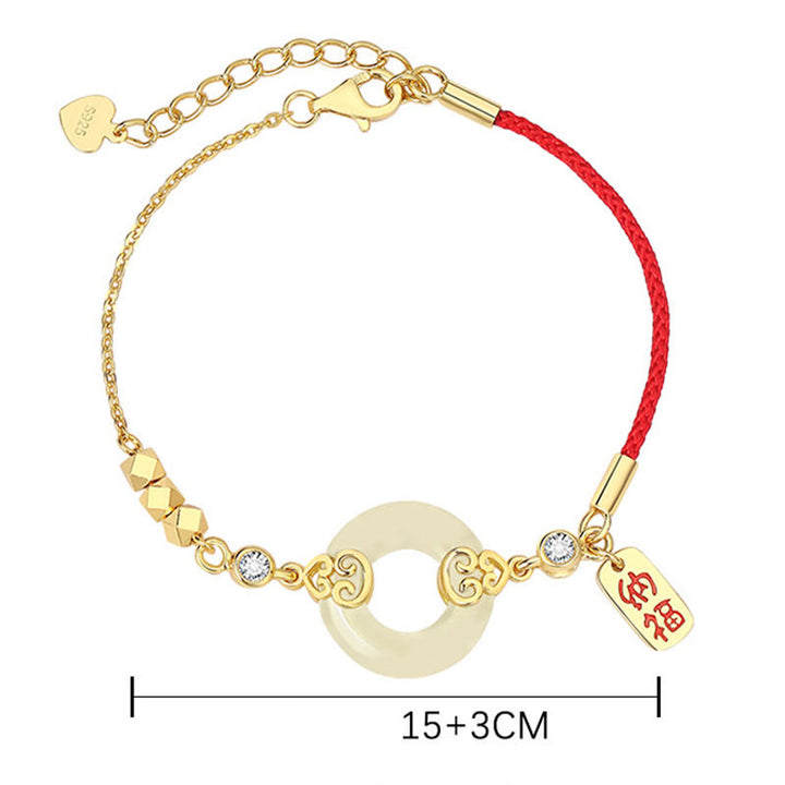 Pulsera, collar, colgante y pendientes de plata de ley 925 con Buddha Stones , jade hetiano natural, hebilla de la paz, circonita, suerte - image 5