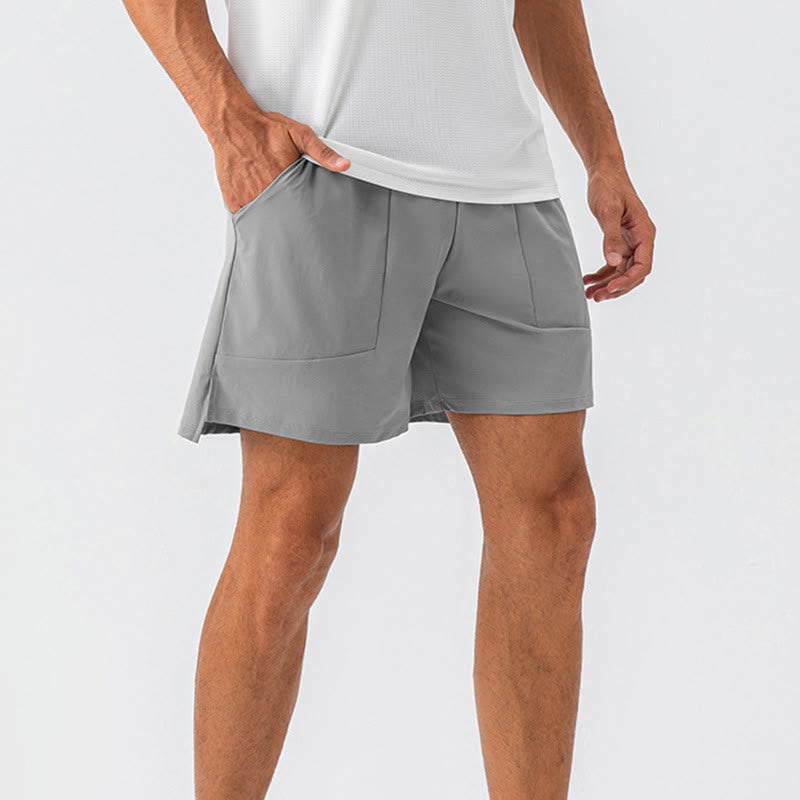 Pantalones cortos deportivos informales de nailon de secado rápido con bolsillos para hombre de Buddha Stones - image 4
