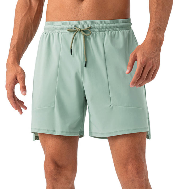 Pantalones cortos deportivos informales de nailon de secado rápido con bolsillos para hombre de Buddha Stones - image 9