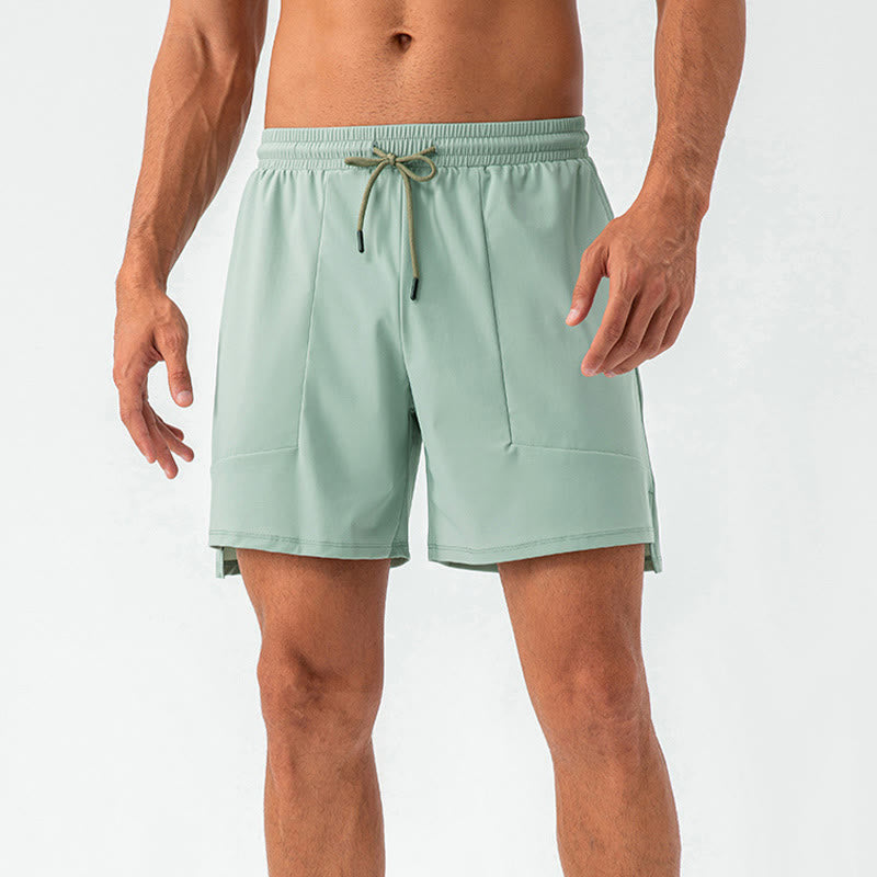 Pantalones cortos deportivos informales de nailon de secado rápido con bolsillos para hombre de Buddha Stones - image 6