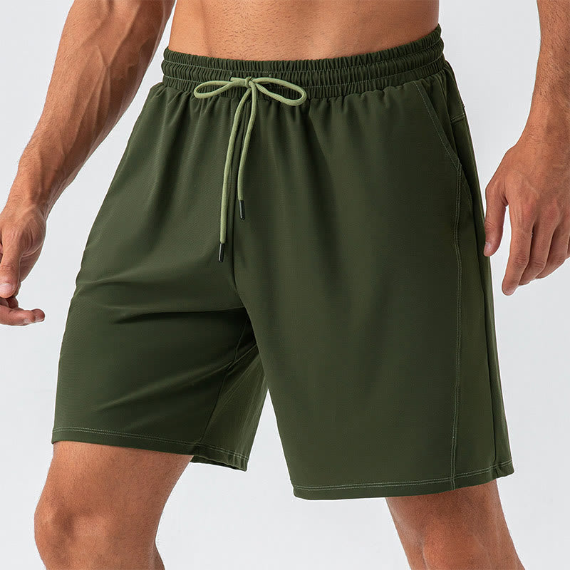 Pantalones cortos deportivos de nailon, sueltos, transpirables y de secado rápido para hombre de Buddha Stones con bolsillos - Verde - US/UK/AU44, EU54 (2XL) - image 18