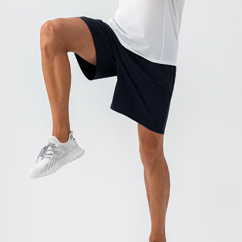 Pantalones cortos deportivos de nailon, sueltos, transpirables y de secado rápido para hombre de Buddha Stones con bolsillos - image 9