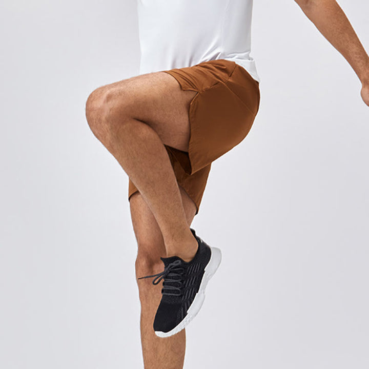 Pantalones cortos deportivos de secado rápido de nailon holgados e informales para hombre de Buddha Stones con bolsillos - image 4