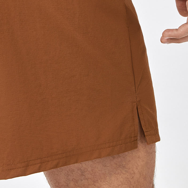 Pantalones cortos deportivos de secado rápido de nailon holgados e informales para hombre de Buddha Stones con bolsillos