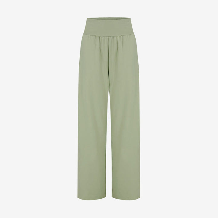 Pantalones Leica de cintura alta para mujer, informales, holgados, con bolsillos y dobladillo anudado, con Buddha Stones - image 6