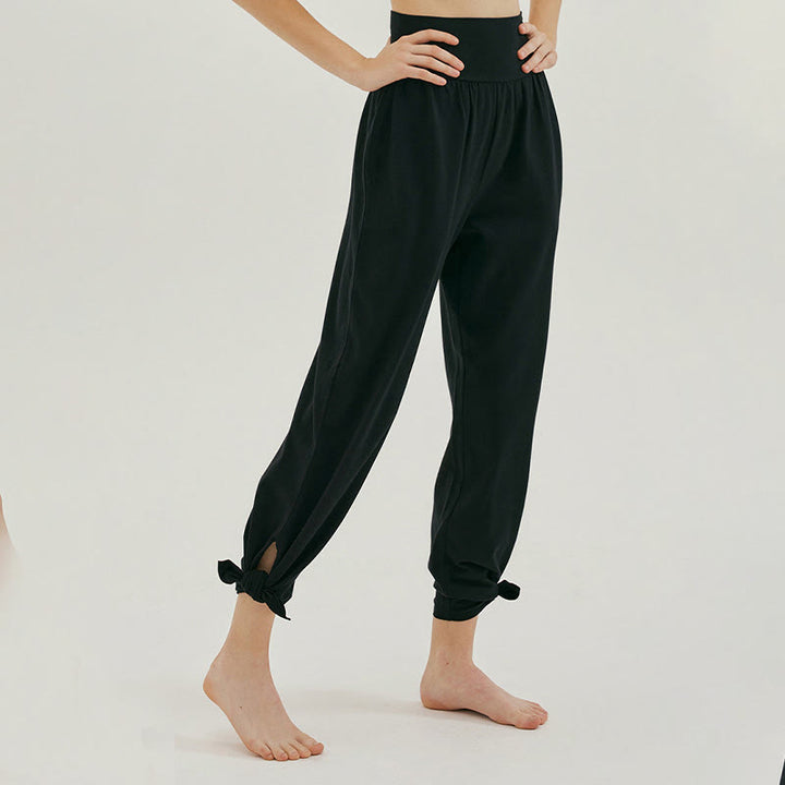 Pantalones Leica de cintura alta para mujer, informales, holgados, con bolsillos y dobladillo anudado, con Buddha Stones - image 14