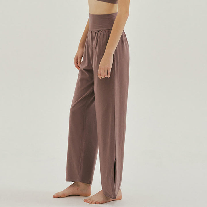 Pantalones Leica de cintura alta para mujer, informales, holgados, con bolsillos y dobladillo anudado, con Buddha Stones - image 31