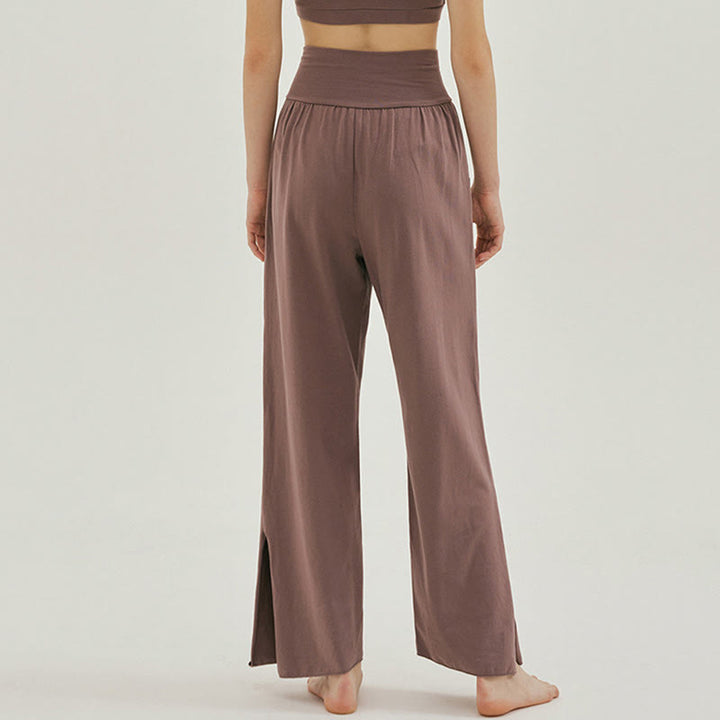 Pantalones Leica de cintura alta para mujer, informales, holgados, con bolsillos y dobladillo anudado, con Buddha Stones - image 28