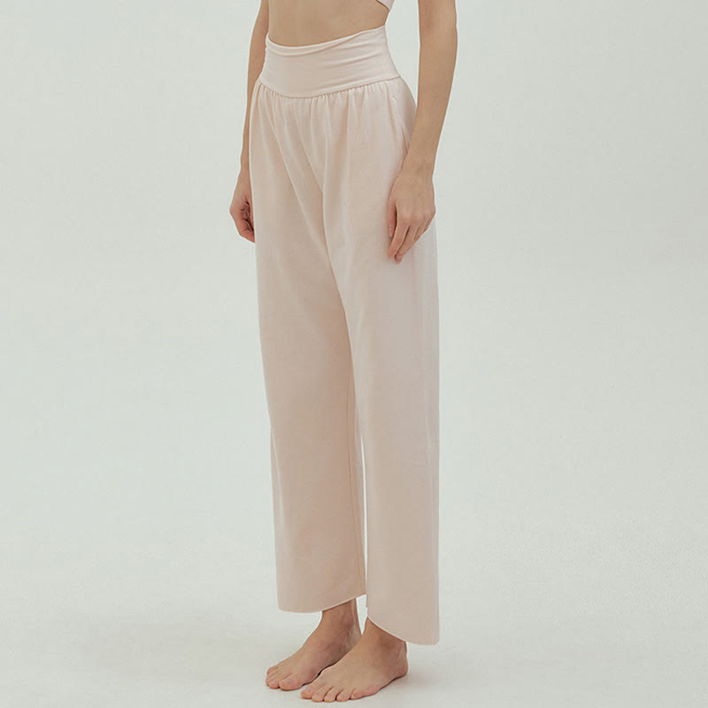 Pantalones Leica de cintura alta para mujer, informales, holgados, con bolsillos y dobladillo anudado, con Buddha Stones - image 57