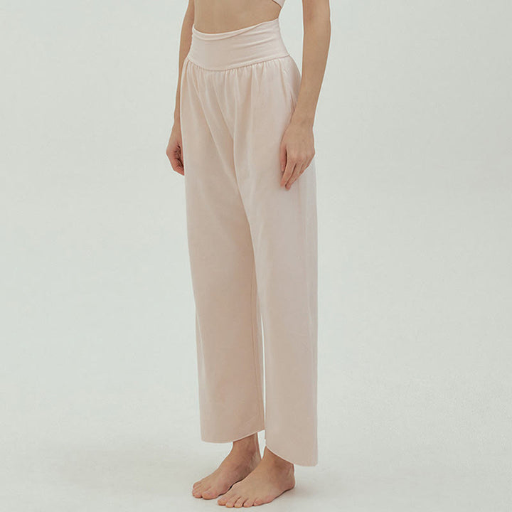 Pantalones Leica de cintura alta para mujer, informales, holgados, con bolsillos y dobladillo anudado, con Buddha Stones - image 57