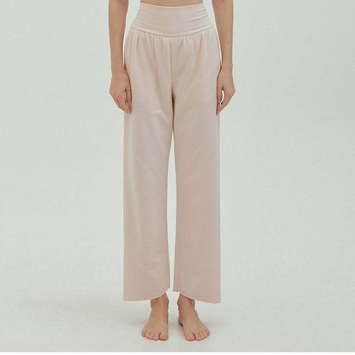 Pantalones Leica de cintura alta para mujer, informales, holgados, con bolsillos y dobladillo anudado, con Buddha Stones - image 54