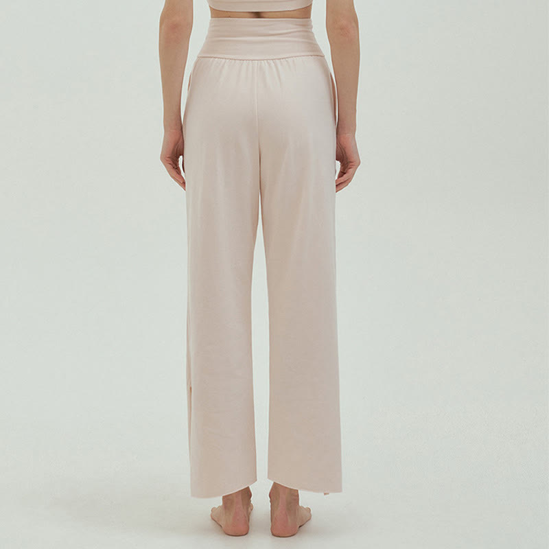 Pantalones Leica de cintura alta para mujer, informales, holgados, con bolsillos y dobladillo anudado, con Buddha Stones - image 55