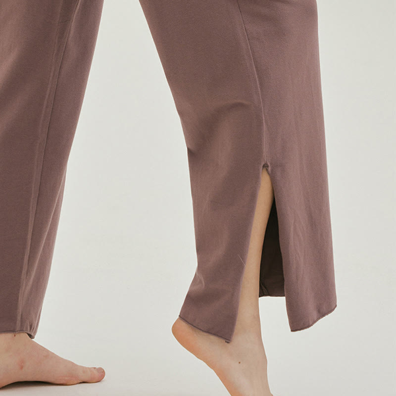 Pantalones Leica de cintura alta para mujer, informales, holgados, con bolsillos y dobladillo anudado, con Buddha Stones - image 33