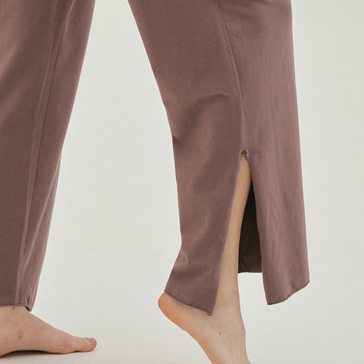 Pantalones Leica de cintura alta para mujer, informales, holgados, con bolsillos y dobladillo anudado, con Buddha Stones - image 33