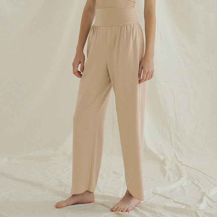 Pantalones Leica de cintura alta para mujer, informales, holgados, con bolsillos y dobladillo anudado, con Buddha Stones - image 17